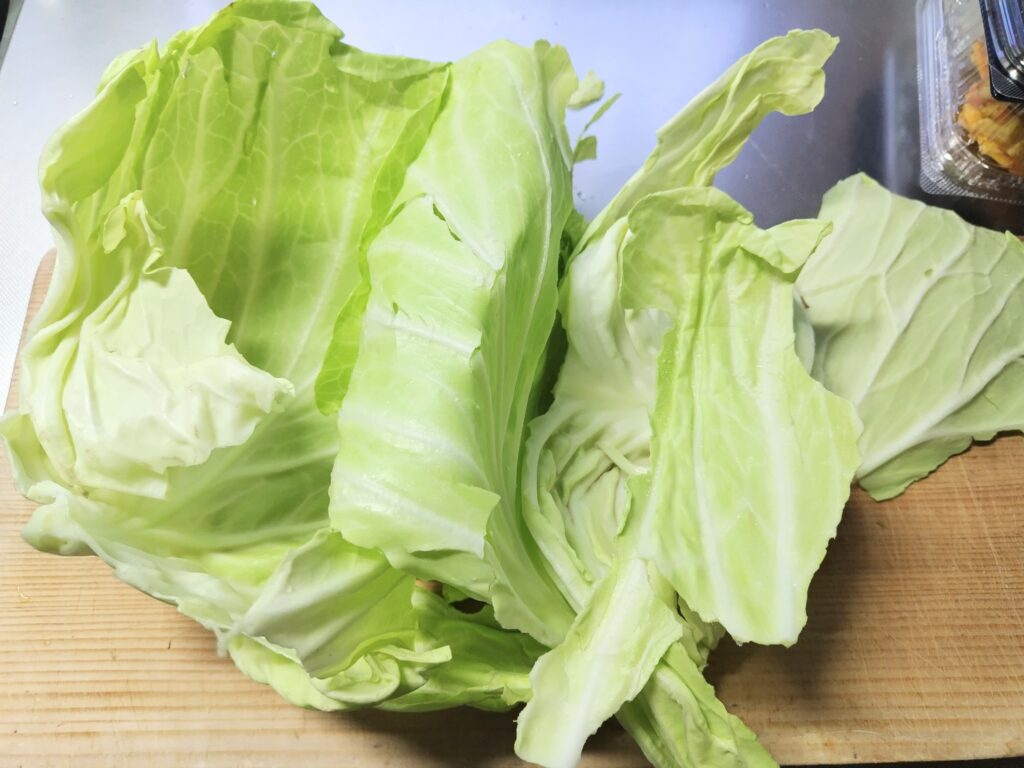 キャベツ　料理前