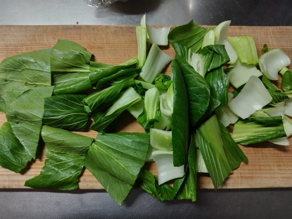 チンゲン菜 切るとこうなる