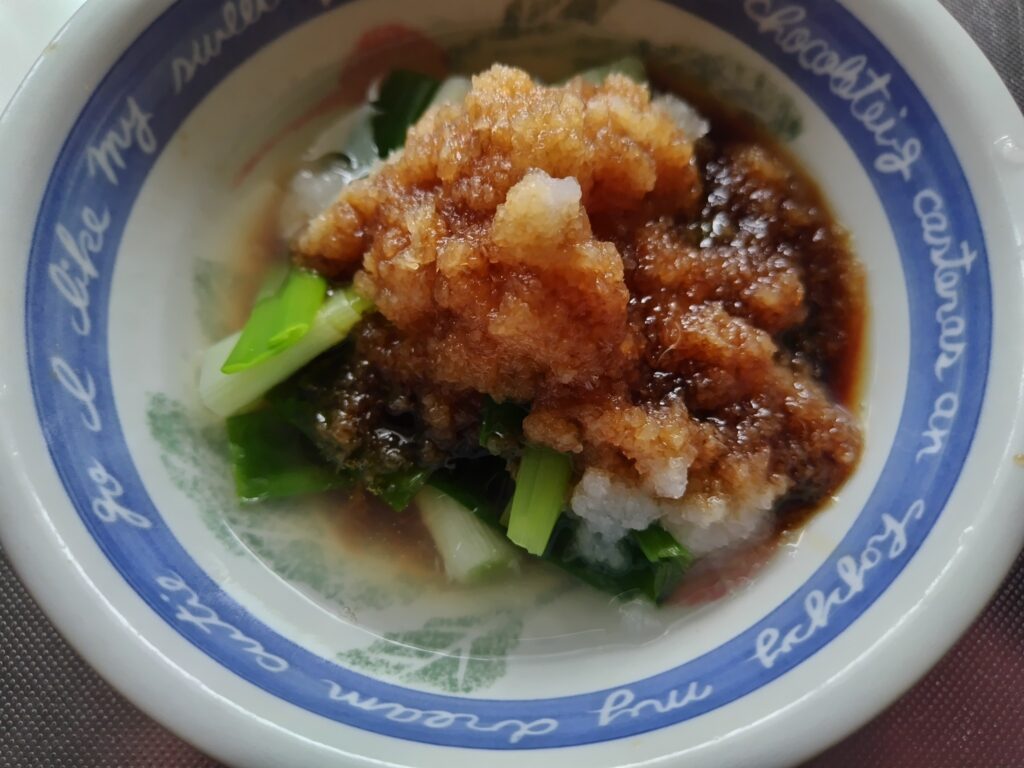 軟白ネギの大根おろしのせ