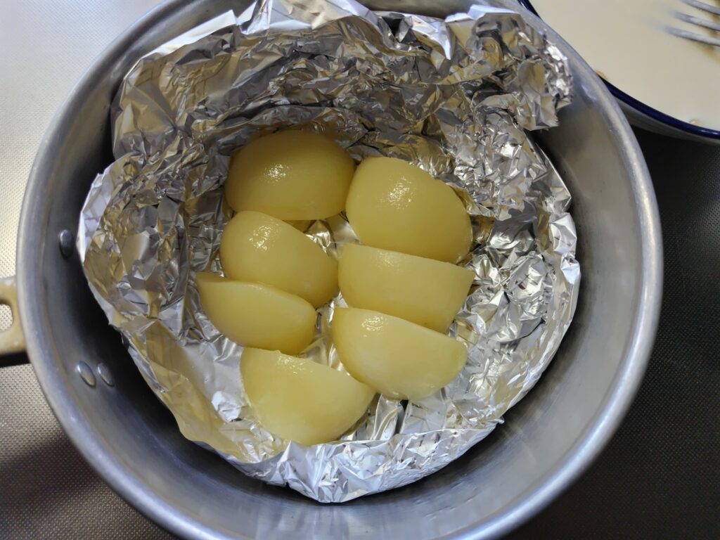 桃を並べたところ