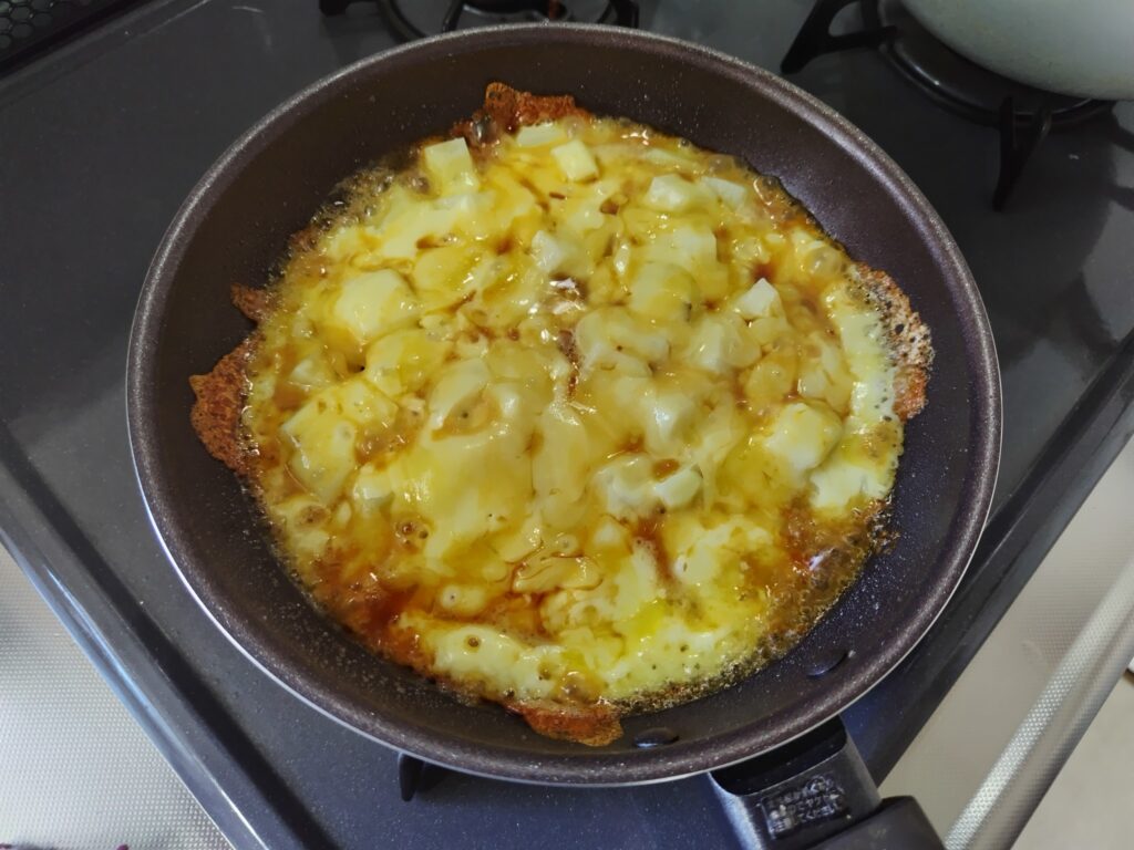 じゃがいもチーズのせ 完成目前