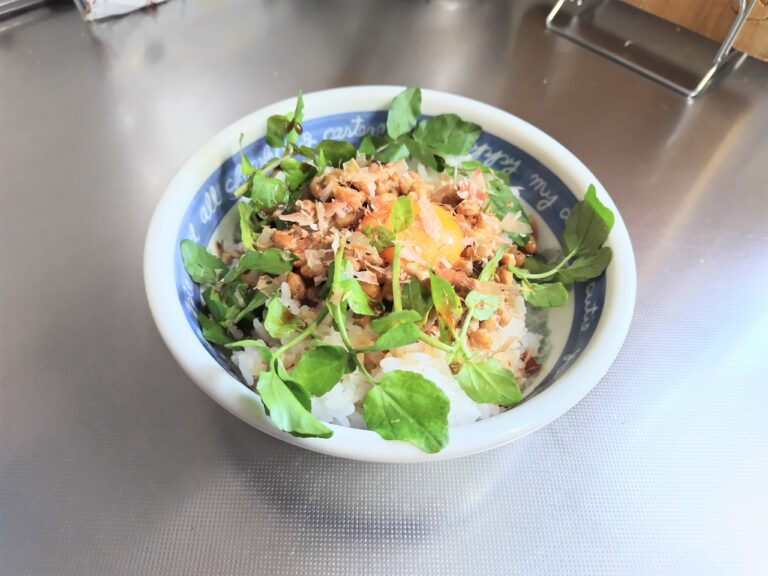 納豆クレソン丼