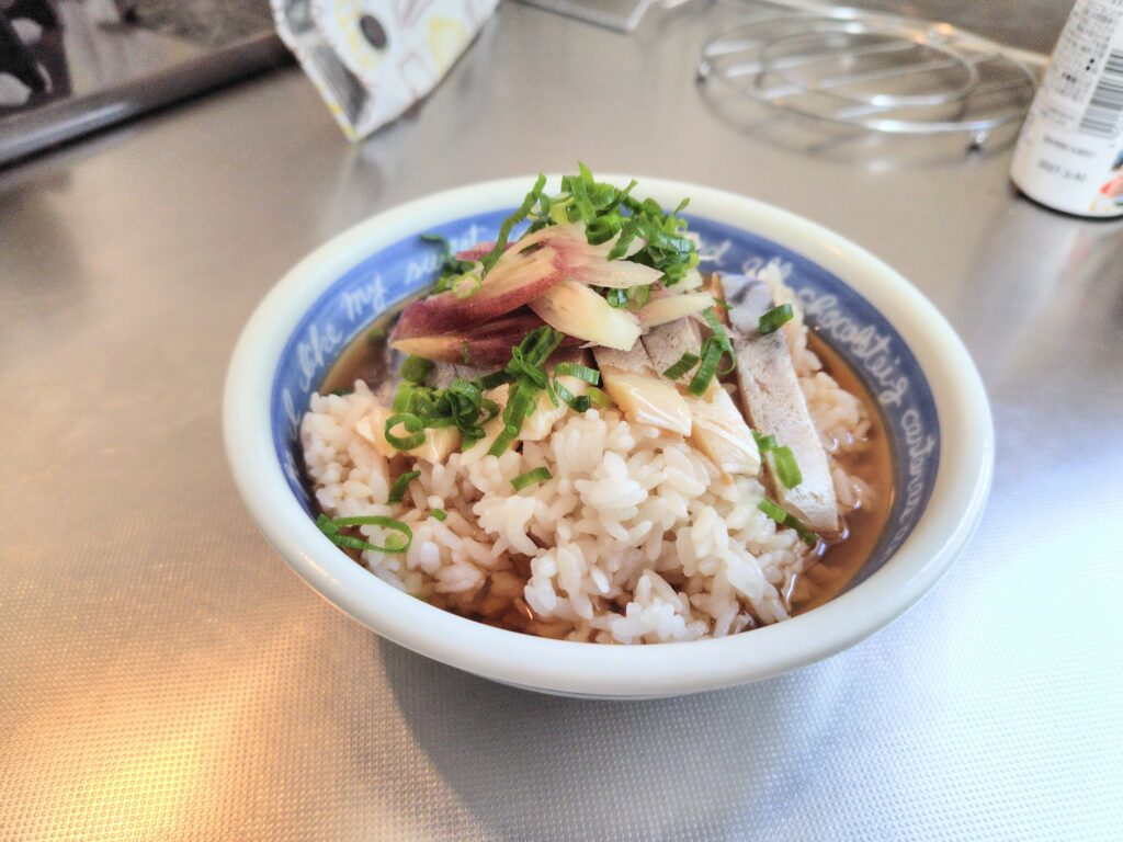 しめ鯖のウーロン茶漬け